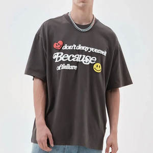 Vente en gros 100% coton T-shirt col rond Impression de logo personnalisé Motif solide personnalisable T-shirts pour hommes - Product Image 5