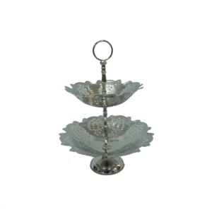 <b>Cake</b> Tool 3 Tier <b>Cake</b> Server <b>Stand</b> <b>White</b> Powder Coated Metal <b>Cake</b> <b>Stand</b> Luxury Hotel Home Birthday Celebration Decoration - Product Image 3