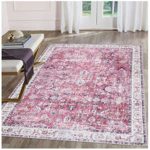 Vintage Washable Striped Polyester <b>Rug</b> for <b>Bedroom</b> Hallway <b>Large</b> Area Machine Made - Product Image 2