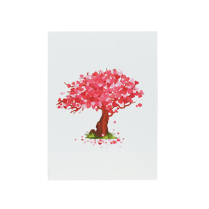 Venta al por mayor personalizable 3D Pop-Up Red Love Tree Card Impresión Offset Artesanía de papel para el Día de San Valentín - Product Image 2
