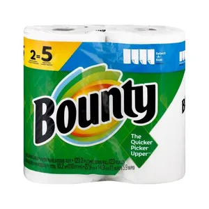 جودة حقيقية من Bountys بكرة منشفة بيضاء 8 لفة حجم 2 بوصة للفرد الأسرة | 20 لفة عادية بسعر منخفض