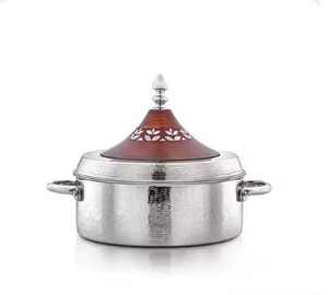 Hot Pots au design de luxe Bouton accrocheur Golden Hammered Top Hot Pots à prix raisonnable Hot Pots décoratifs Casserole - Product Image 4