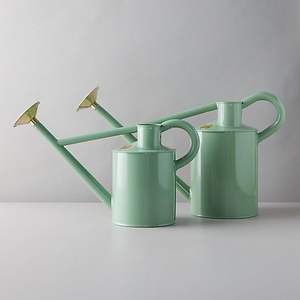 Regadera de Metal de decoración del hogar para flores y plantas, decoración de jardín, elegante caña de agua verde oscuro - Product Image 2