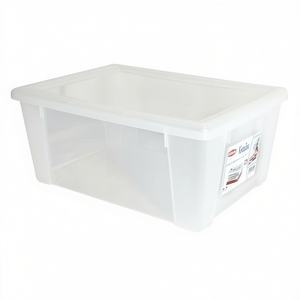 Stefanplast 10Lt Multipurpose Transparent Storage <b>Box</b> Space-<b>Saving</b> Visual Container (10Lt) - Product Image 2