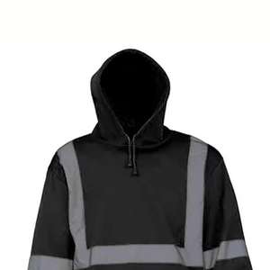 High Quality Cotton Work Uniform Hoodie Super Visible <b>Hi</b> <b>vis</b> Reflective Safety Sweatshirt <b>Jacket</b> Wholesale High Quality OEM - Product Image 4
