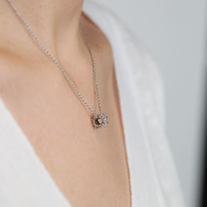 Minimal Bagutte Zircon Pierre Ronde Charme Collier En Gros 925 Bijoux En Argent Sterling Turc Fabriqué À La Main - Product Image 4