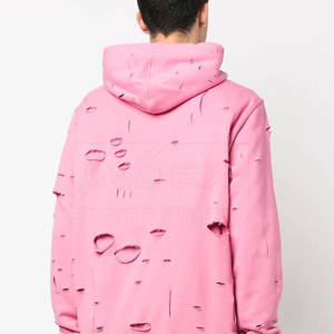 100 coton haute qualité confortable sweats à capuche en détresse pour les jeunes vêtements décontractés nouveau style sweats à capuche en détresse - Product Image 4