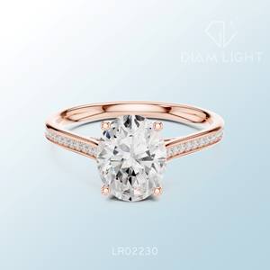 Bague ronde de haute qualité avec pierres certifiées IGI, fabrication exquise, parfaite pour les mariages, les fiançailles et les fêtes - Product Image 1