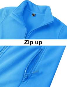 Chaqueta polar ligera con cremallera para mujer para invierno 2024 tela transpirable con bolsillos para actividades al aire libre Manténgase caliente - Product Image 5