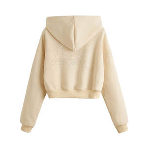 Style coupe ample et sensation de confort pour toutes les saisons Pull tendance Crop Top Sweat à capuche avec look propre - Product Image 2