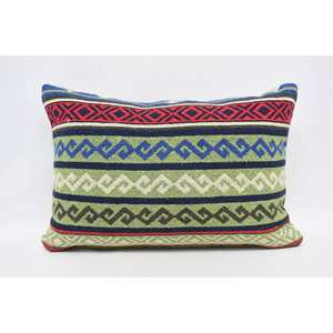 Almohada de lana verde tradicional de 16x24 pulgadas, estampado de hojas Vintage geométricas, acento tejido de lujo para sofá, estilo navideño - Product Image 5