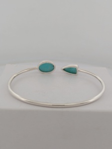 สร้อยข้อมือเงินสเตอร์ลิง925พรีเมี่ยมแบบปรับได้สร้อยข้อมืออเมซอนไนต์ทรงรีและทรงกระสุนหรูหราสร้อยข้อมือทวิสเตอร์ของขวัญผู้หญิง - Product Image 3