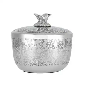 Bol de service alimentaire de luxe couleur or conception fantaisie Dessert stockage date bol pour table décorative - Product Image 4
