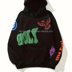 คอตตอน100% มีฮู้ดสำหรับผู้ชายโอเวอร์ไซส์ผ้าไหมพิมพ์ลายดิจิตัลคอลซับในฤดูหนาว - Product Image 2