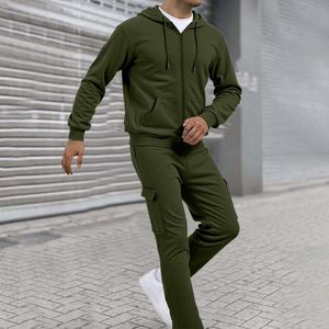 Wholesale Mens Tracksuit Set | Gym & Jogging <b>Hoodie</b> with Jogger Pants | Fitness <b>Running</b> Sweat Suit with Zip Pockets - Product Image 3