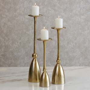 Classique pilier bougeoir en aluminium pour décorer la maison festive hôtel restaurant décoration de table de mariage en gros de bonne qualité - Product Image 6