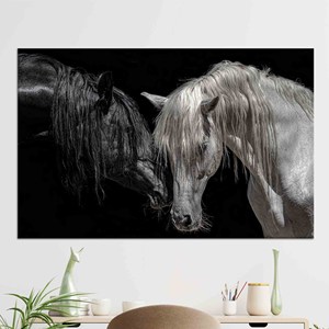 Toile imprimée : Art mural de ferme en noir et blanc, TOILE ENROULÉE - Product Image 1