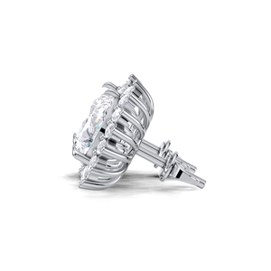 Pendientes de Diamantes con Corte de Pera de 1.28CT, Plata de Ley 925, Cierre de Rosca, Joyería Fina para Novia - Product Image 3