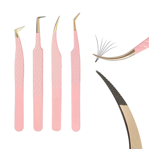 Pince à épiler pour extensions de cils Jackbilly Enterprises, en acier inoxydable de qualité supérieure, antistatique, à pointe dentelée, avec logo personnalisé - Product Image 1