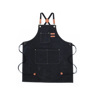 Tablier Tabliers de chef pour hommes femmes avec grandes poches Tabliers de chef adultes avec chapeau de chef et poche - Product Image 5