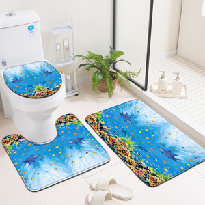 Custom Printed Bath <b>Mat</b> <b>Bathroom</b> Rug <b>Set</b> for <b>Bathroom</b> Non-Slip Shower Curtain Bath <b>Mat</b> - Product Image 2
