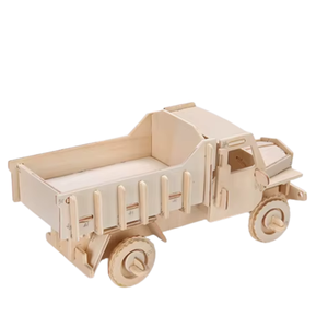 Excavadora de madera hecha a mano DIY, rompecabezas <span class=keywords><strong>3D</strong></span>, Kit de artesanía educativa STEM, regalo perfecto para niños, juguete de Ingeniería de Ciencia de cumpleaños - Product Image 3