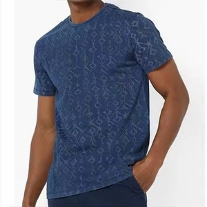 เสื้อยืดลำลองโอเวอร์ไซส์สำหรับผู้ชายผ้าฝ้ายพิมพ์ลายสีดำ - Product Image 5