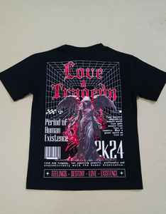 Street Style Causal Cotton Soft T-shirts Vêtements pour hommes et femmes 180 à 300 g/m² - Product Image 1