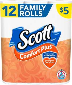 Scott ®   Papel higiénico ComfortPlus de 2 capas, 1-1/8" x 1-1/8", 173 hojas por rollo, paquete de 12 rollos - Product Image 3
