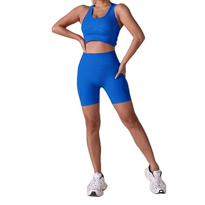 Conjunto Deportivo para Mujer, Top Corto y Pantalones Cortos, Ropa Cómoda para Yoga, Gimnasio, Fitness y Entrenamiento - Product Image 1