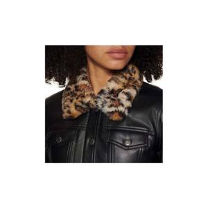 Womens <b>Faux</b> Leather Trucker Jacket with <b>Leopard</b> <b>Print</b> <b>Faux</b> <b>Fur</b> Collar Slim Fit Button-Up Winter Fashion <b>Coat</b> - Product Image 4