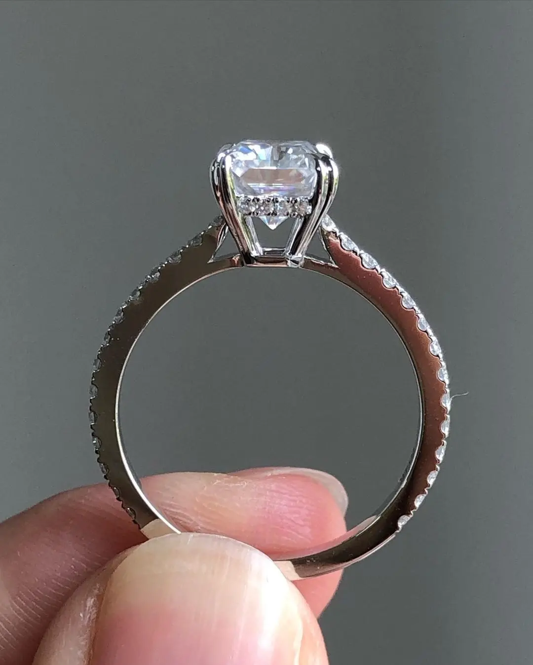 Buy Standard Quality Clear Radiant Cut Engagement Ring Vintage Set For Sale By Indian Exporters