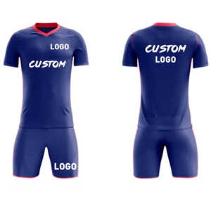 Maillots de football personnalisés pour hommes, respirants, à manches courtes, kits domicile/extérieur, 100 % polyester, légers, antibactériens - Product Image 4