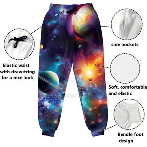 Pantalon de jogging décontracté pour homme, respirant, léger, coupe droite, taille mi-haute, sublimation - Product Image 2