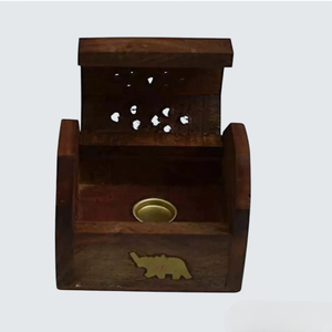 Quemador de Incienso Árabe de Aspecto Elegante, Diseño Clásico, la Más Alta Calidad, Bakhoor Tradicional de Madera y Metal para Decoración de Festivales - Product Image 5