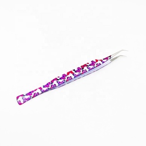 Pince à épiler professionnelle en acier inoxydable, thème papillon, extension de cils pointus à 45 degrés, durable - Product Image 3