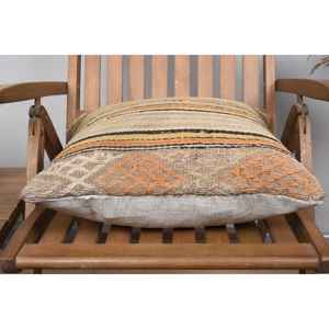 <b>Beige</b> Kilim Wool Pillow 18x18 Inch Luxury Christmas Bedding Woven Vintage Fluffy Pattern Square Print Rustic <b>Cushion</b> Feather - Product Image 5