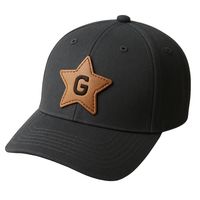 Casquette de baseball en gros avec étiquette personnalisée en cuir PU
