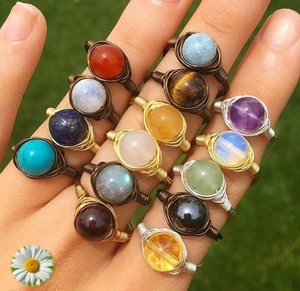 Anillo de plata de ley hecho a mano con doble piedra, piedras preciosas de cuarzo multicolor, conjunto de bisel de forma redonda de 5X10mm, bodas certificadas por IGI - Product Image 5