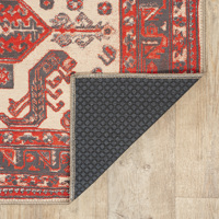 Adiva Jacquard-Gewebter Teppich im Schlichten Stil Waschbarer Polypropylen-Teppich Antibakteriell Rutschfeste Gummiunterseite Geometrisches Muster Niedriger Preis