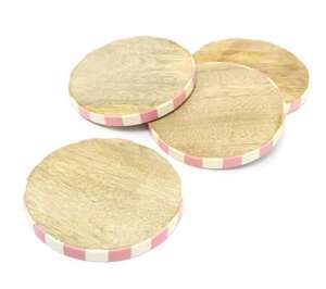 Precio bajo, proveedor de fábrica, diseño hecho de resina de madera, alfombrillas para tazas de té, diseño antiguo, cubiertos redondos, vajilla, posavasos de vidrio - Product Image 5