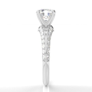 Bague en diamant de laboratoire de 0,02 carat, qualité EF VS, or blanc 18 carats, sertie à griffes, style décontracté, bijoux fins, 4,5 g, style ethnique, Vala - Product Image 3