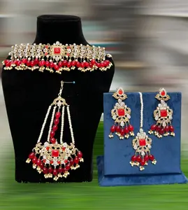 印度珠宝新娘珠宝kundan项链巴基斯坦印度