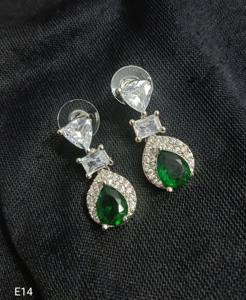 Pendientes de Plata con Diseño Floral, Estilo Étnico, con Diamantes Americanos, para Mujer, Diseño Exclusivo Indio de Última Moda - Product Image 3