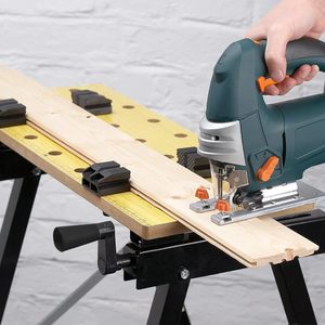 Resistente 61x56x79 cm pieghevole piano di lavoro MDF in legno con 4 morsetti per la pittura e il taglio di un robusto banco di lavoro per la lavorazione del legno - Product Image 3