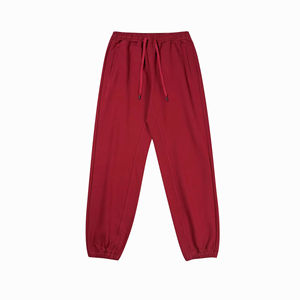 กางเกงกีฬาลำลองสำหรับผู้ชายกางเกงจ็อกเกอร์เอวสูงปานกลางเอวหลวมผ้าถักวินเทจ - Product Image 6