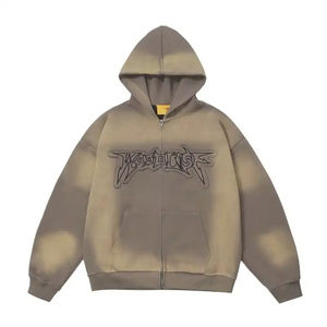 เสื้อฮู้ดผ้าถักสำหรับผู้ชายซักด้วยกรดดีไซน์ใหม่สำหรับฤดูหนาว - Product Image 6