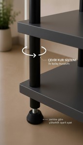 Étagère de cuisine avec support pour micro-ondes, organisateur pour cafetière et panneau arrière grillagé - Product Image 2