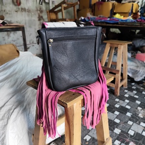 Premium Quality Cowhide Bohemian Style Autumn <b>Crossbody</b> <b>Bag</b> Fringe Western Saddle Blanket Fully Hand Tooling Custom Custom - Product Image 6