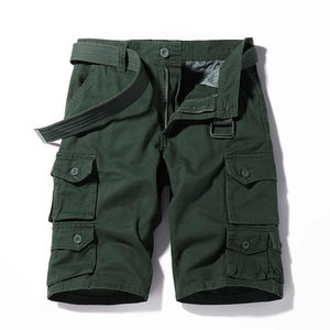 Shorts cargo personnalisés de haute qualité pour hommes – Idéaux pour l'été, en mélange polyester/coton, séchage rapide, taille élastique, décontractés et élégants, motif uni - Product Image 2